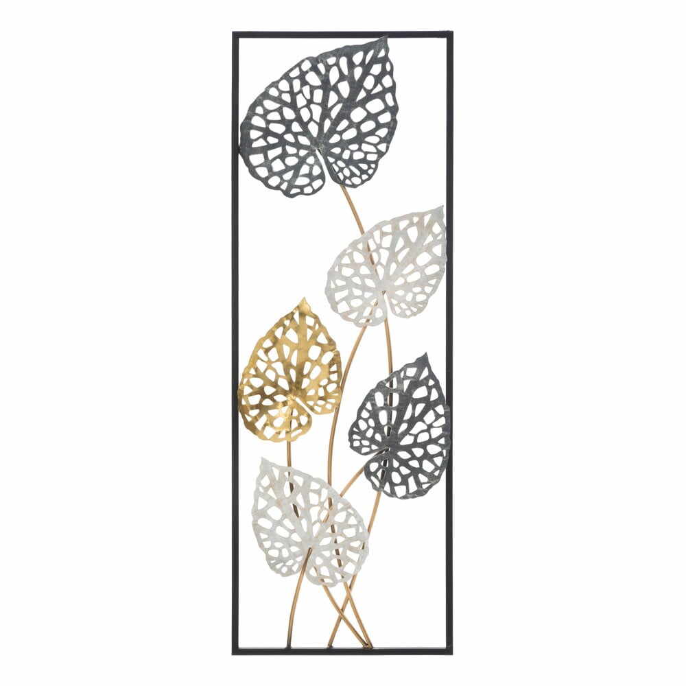 Decorațiune suspendată metalică Mauro Ferretti Ory -B-, 31 x 90 cm, motive frunze