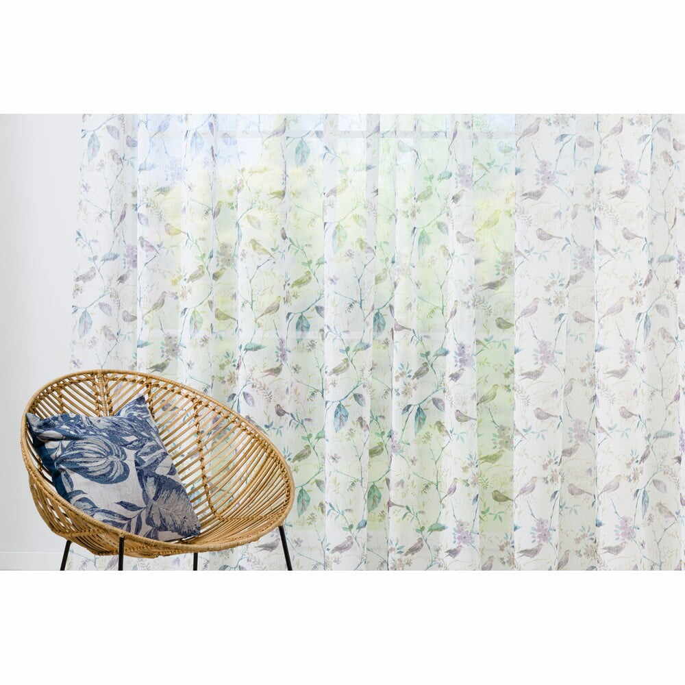 Perdea alb-mov 400x260 cm Birdy – Mendola Fabrics
