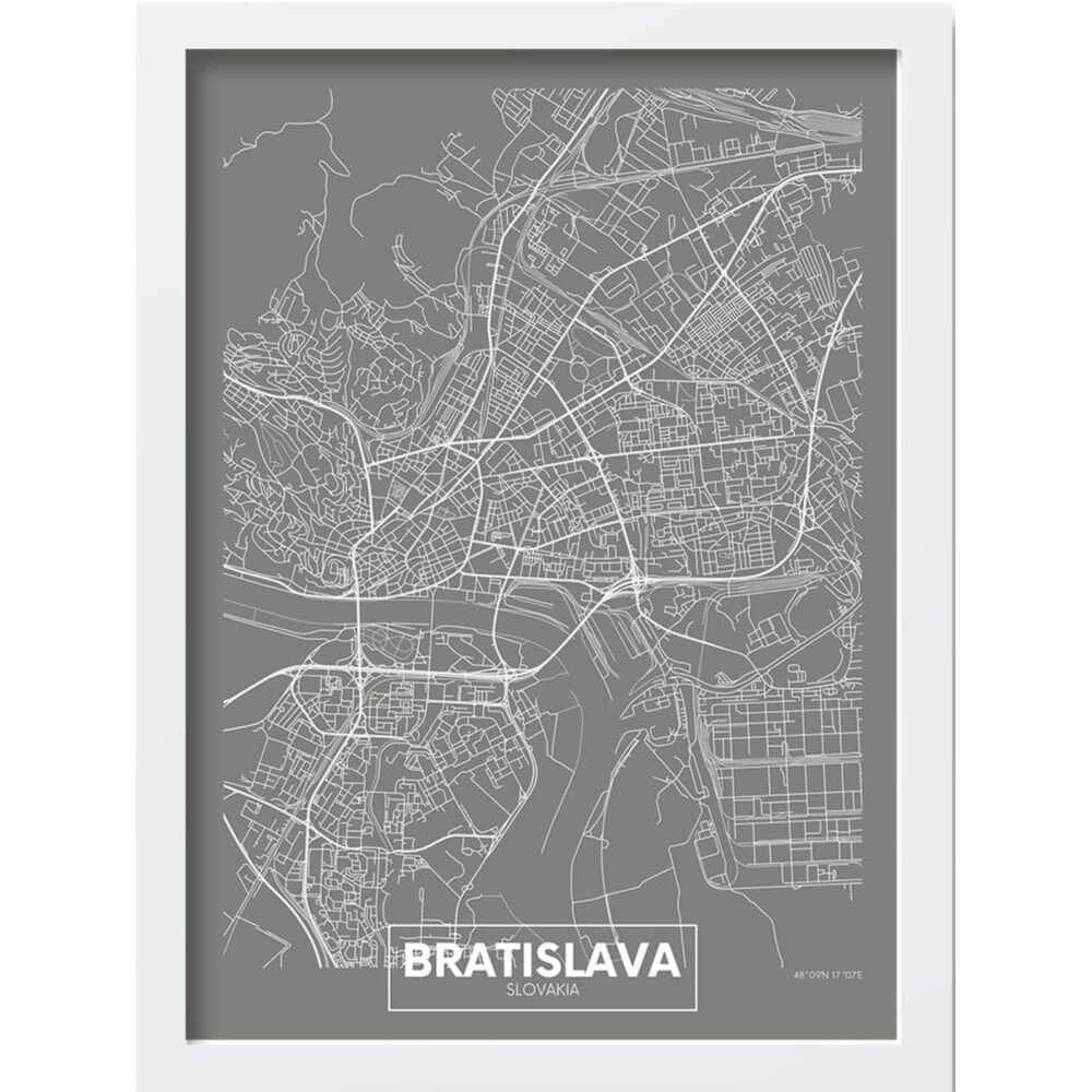 Poster cu ramă 40x55 cm Bratislava – Wallity