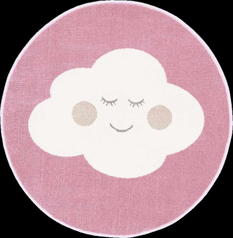 Covor din PP Cloud Pink Round, Wilton-Diametru 100 cm