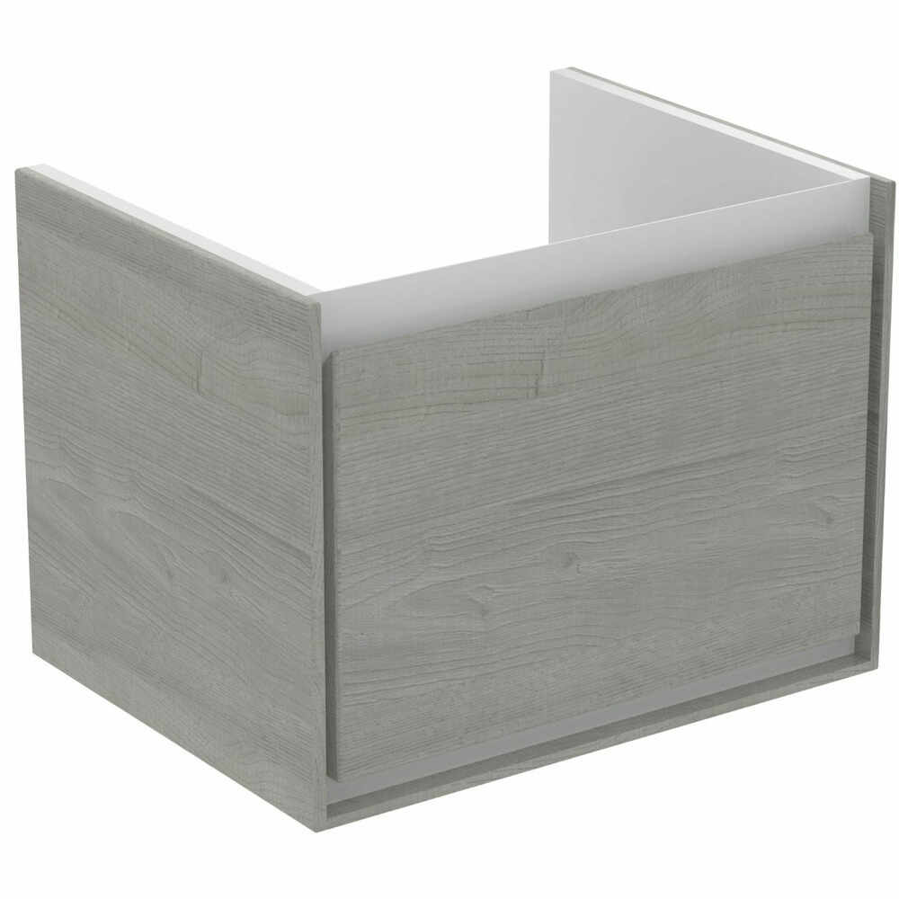 Dulap suspendat pentru lavoar gri deschis lemn Ideal Standard Connect Air Cube 53.5 cm