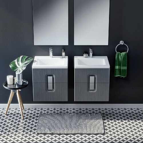 Lavoar pe mobilier Kolo Twins slim 50x46 cm