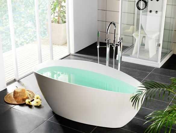 Cada freestanding din compozit Rune Cloud 156x71 cm