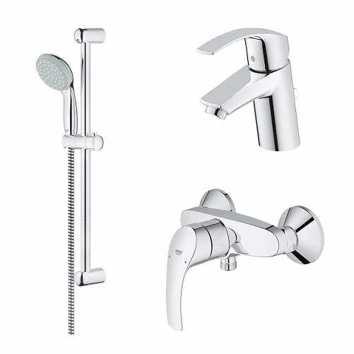 Set baterie lavoar baterie dus si set dus Grohe Eurosmart New S