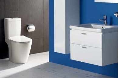 Set vas wc pe pardoseala capac slim softclose si rezervor Cube Ideal Standard Connect Aquablade