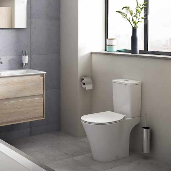 Vas wc pe pardoseala Ideal Standard Connect Air Rimless pentru rezervor asezat