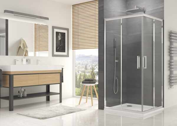 Cabina de dus patrata SanSwiss Ocelia 90x90 sticla securizata 5 mm anticalcar