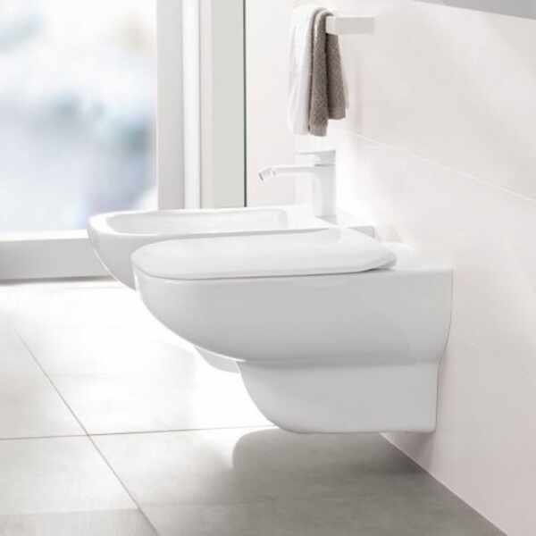 Set vas wc suspendat VilleroyBoch Joyce Direct Flush cu capac slim soft close
