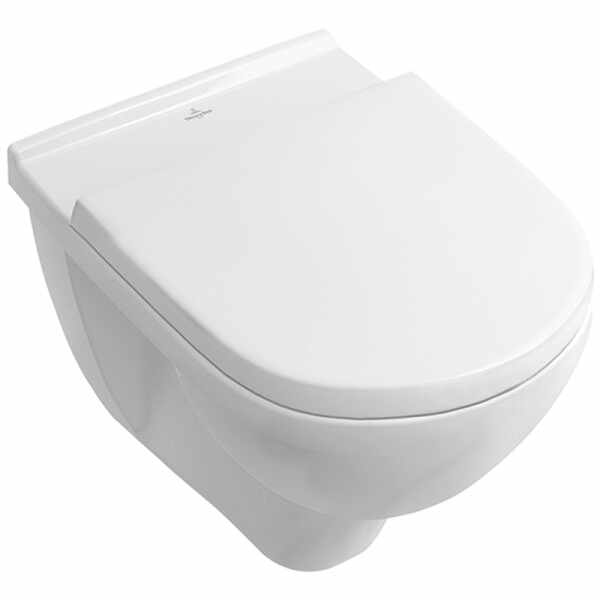 Set vas wc suspendat VilleroyBoch O.Novo Direct Flush cu capac soft close