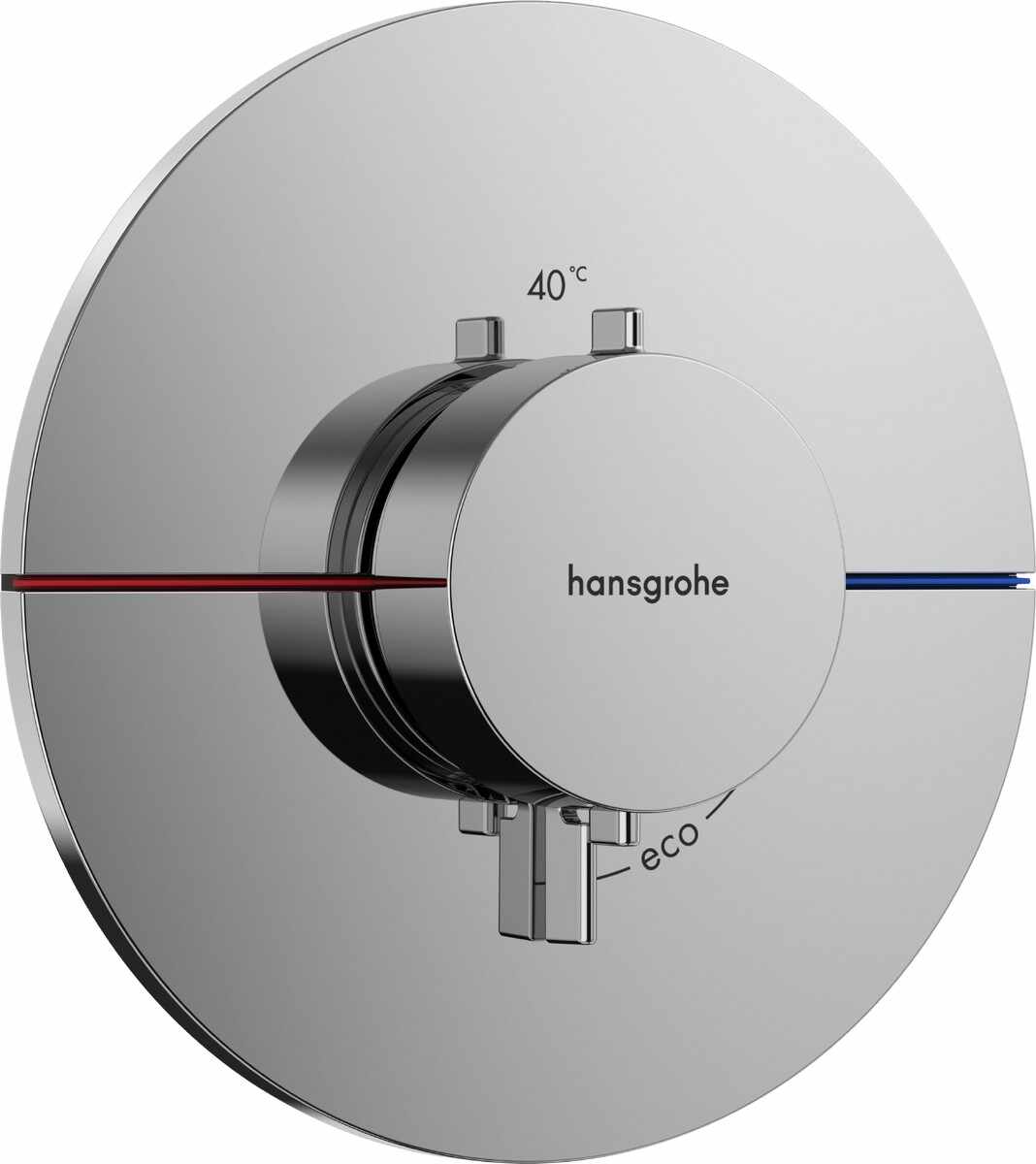 Baterie dus termostatata Hansgrohe ShowerSelect Comfort S cu montaj incastrat necesita corp ingropat crom