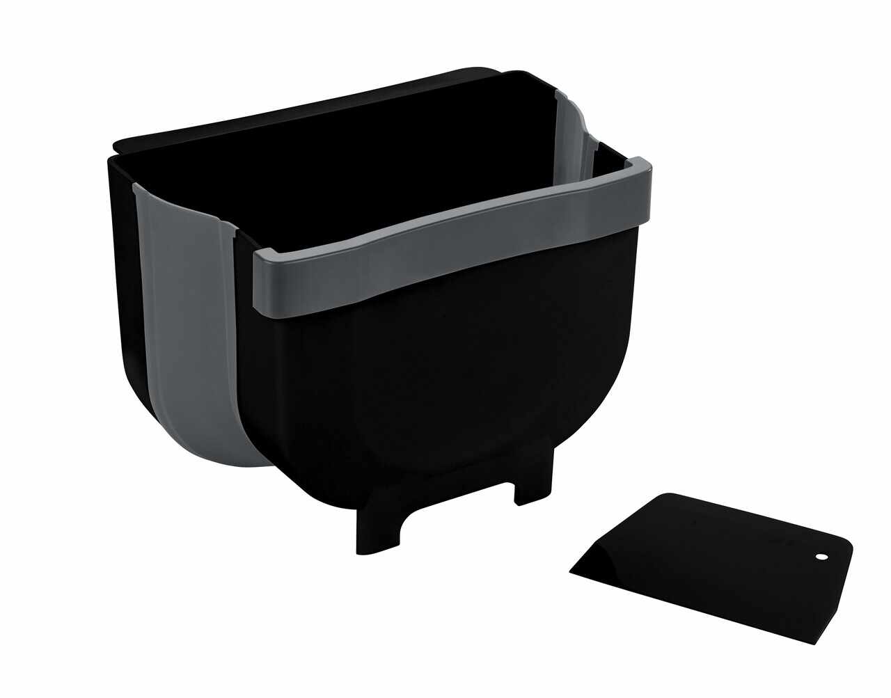 Cos de gunoi suspendabil, Wenko, Fago, 5 L, 25.5 x 18 x 18 cm, polipropilena, negru
