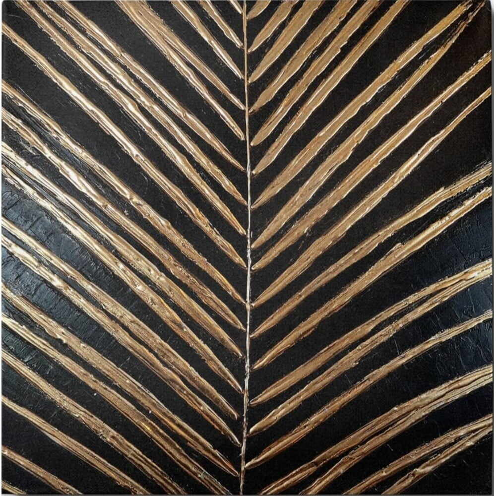 Tablou pictat manual 70x70 cm Palm Leaf – Wallity