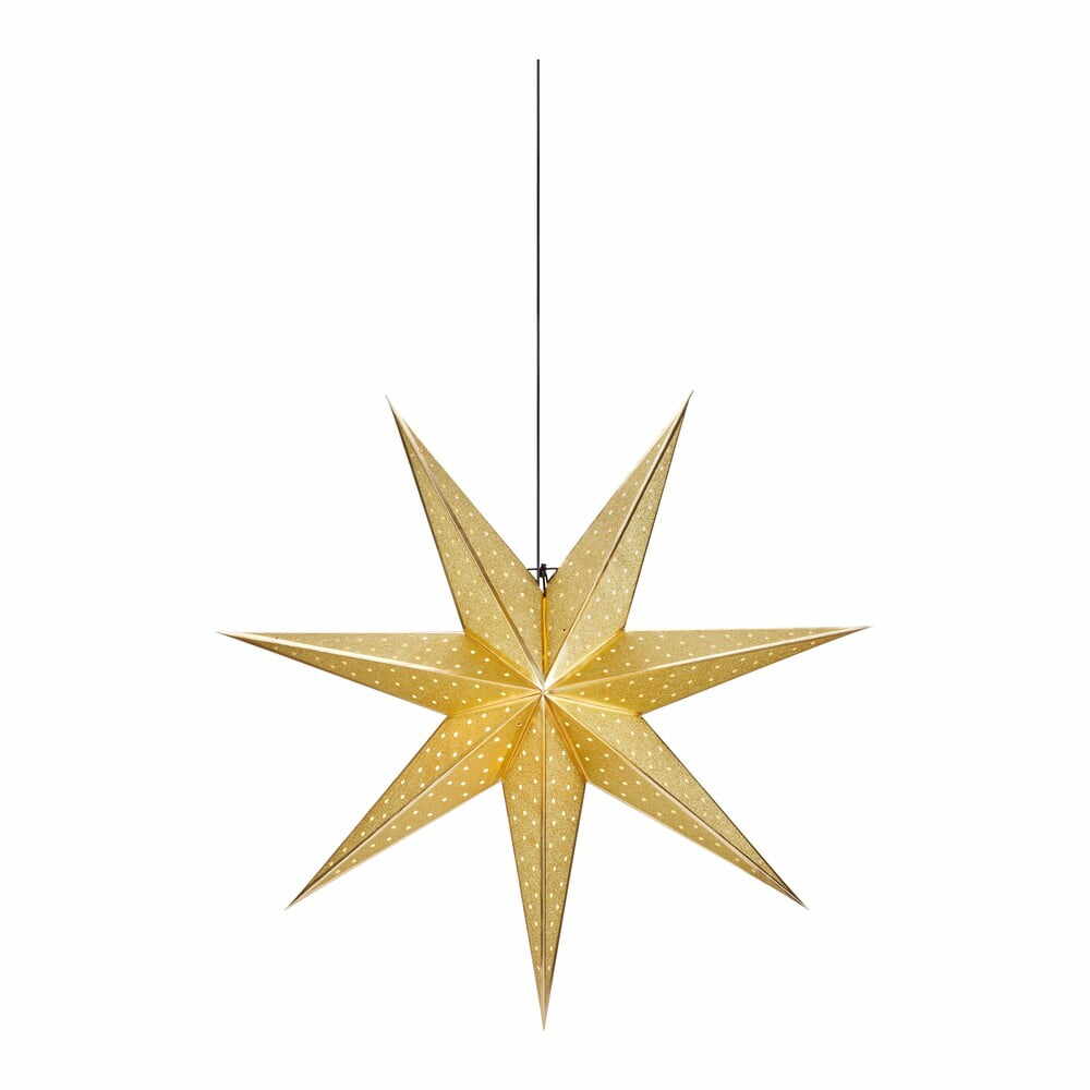 Decorațiune luminoasă aurie ø 45 cm cu model de Crăciun Glitter – Markslöjd