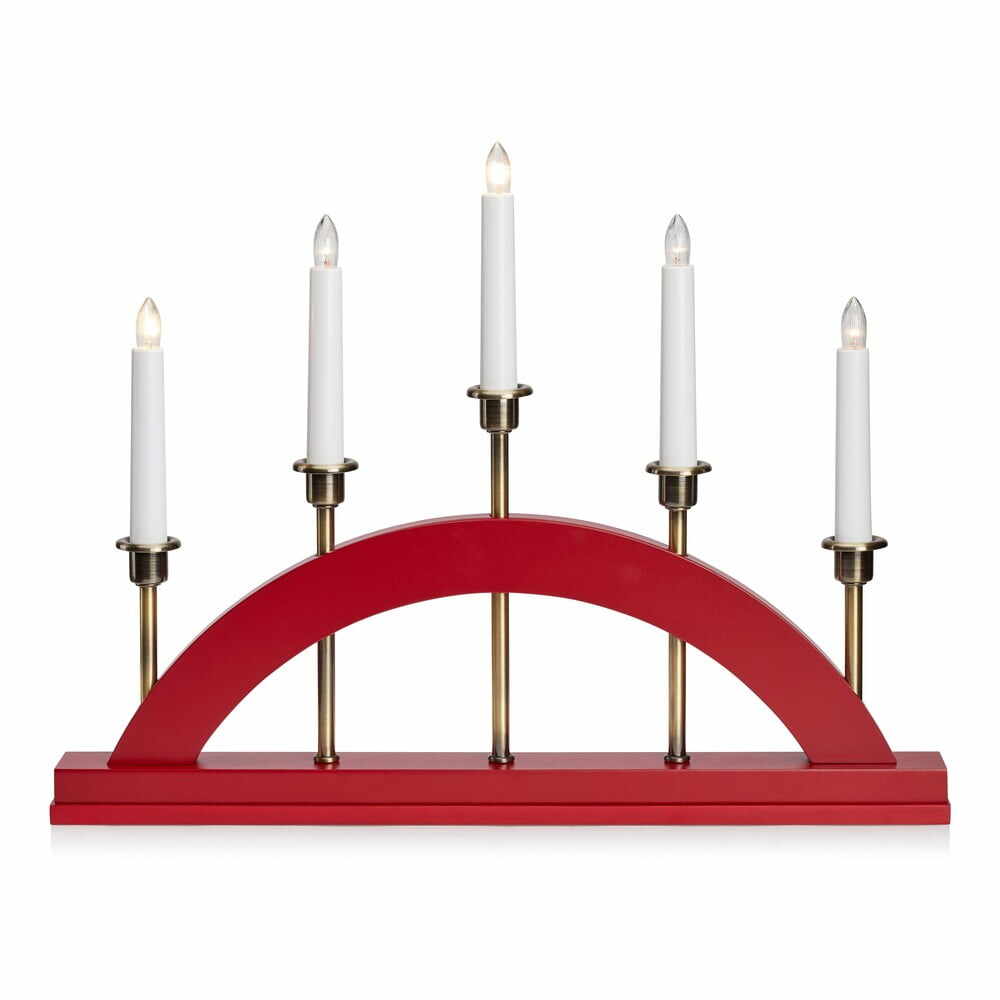 Decorațiune luminoasă roșie cu model de Crăciun Bridge – Markslöjd