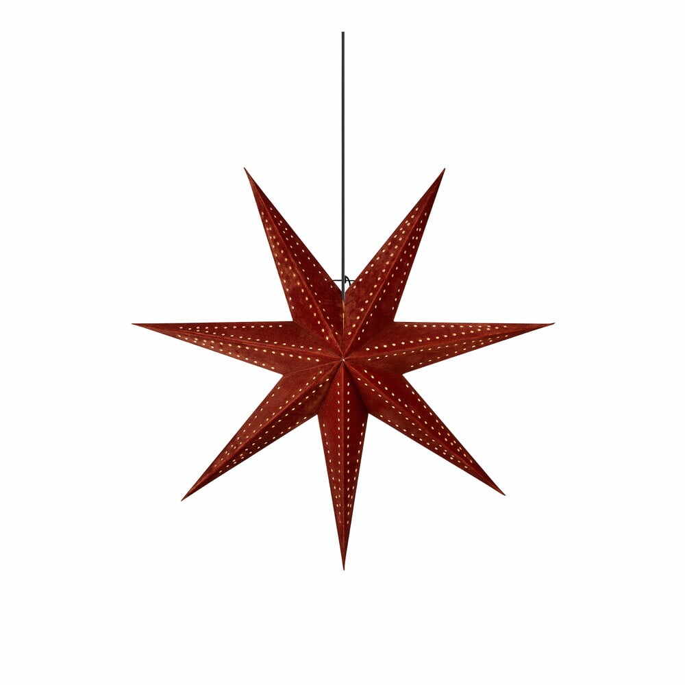 Decorațiune luminoasă roșie ø 75 cm cu model de Crăciun Embla – Markslöjd