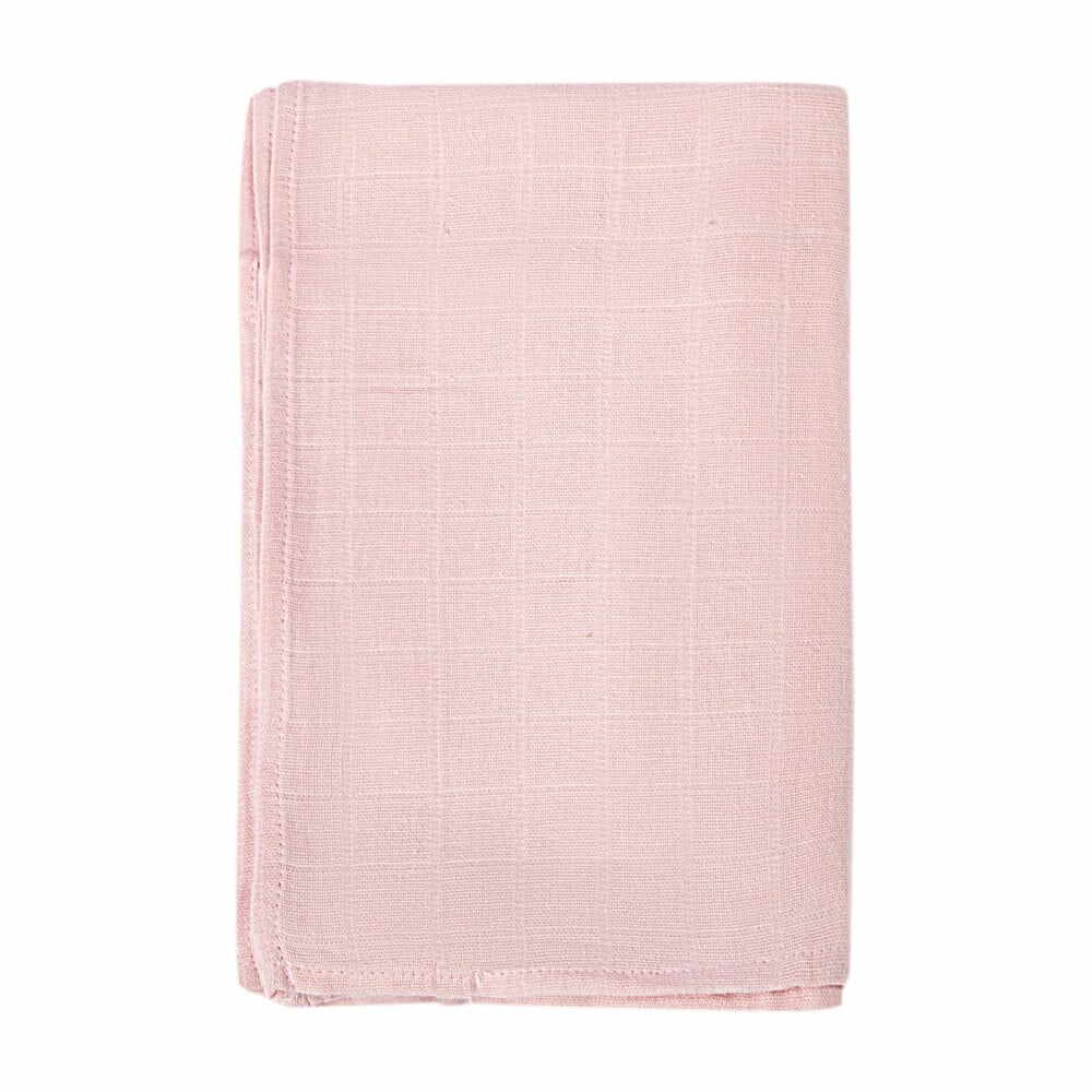 Pătură pentru copii roz din bumbac 120x120 cm Bebemarin – Mijolnir
