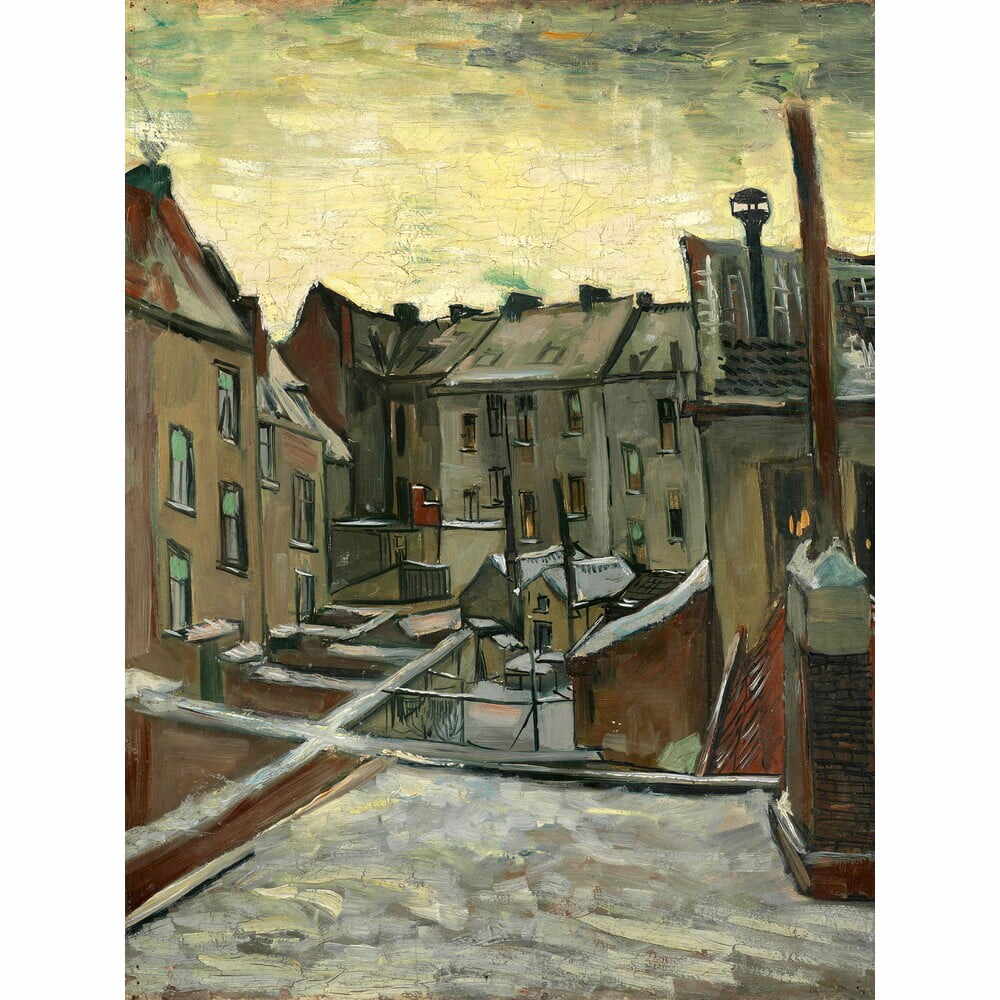Tablou - reproducere 30x40 cm Houses Seen from the Back, Vincent van Gogh – Fedkolor