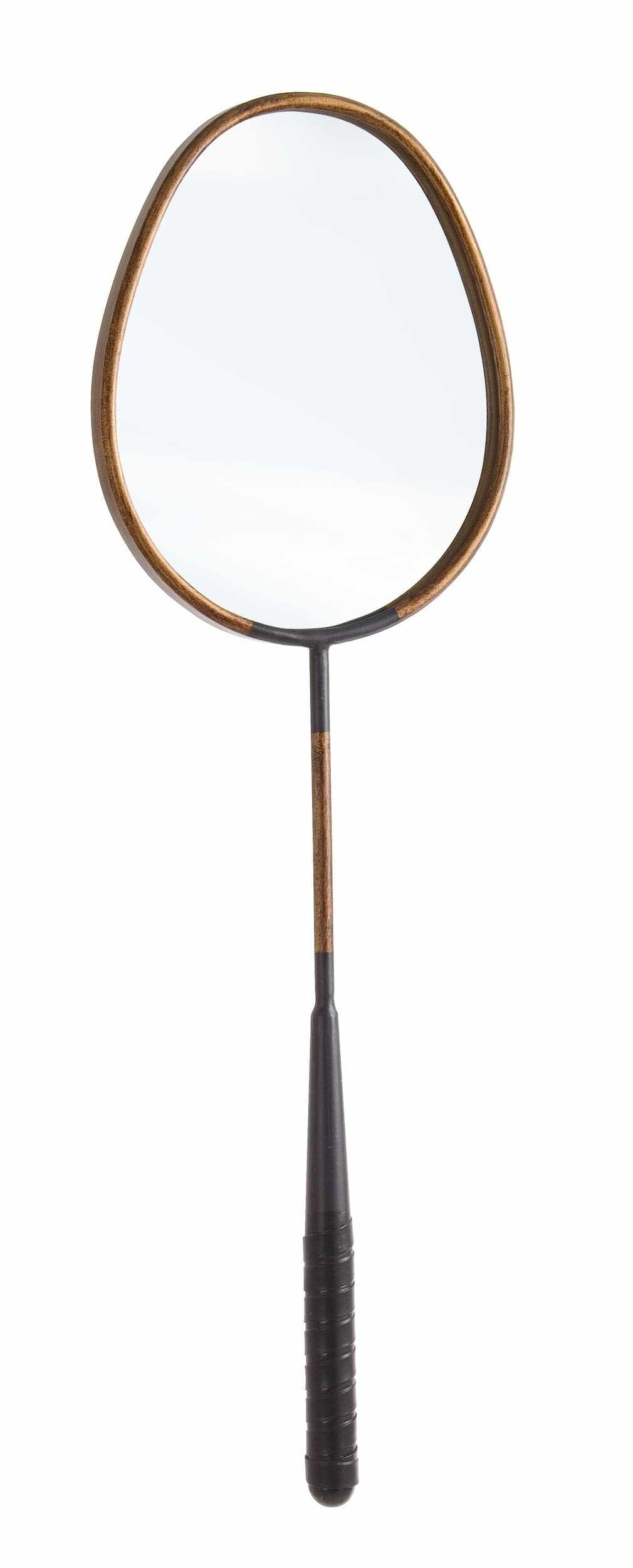 Oglinda decorativa cu rama metalica, Raqueta S Alama / Negru, l23xH72,5 cm