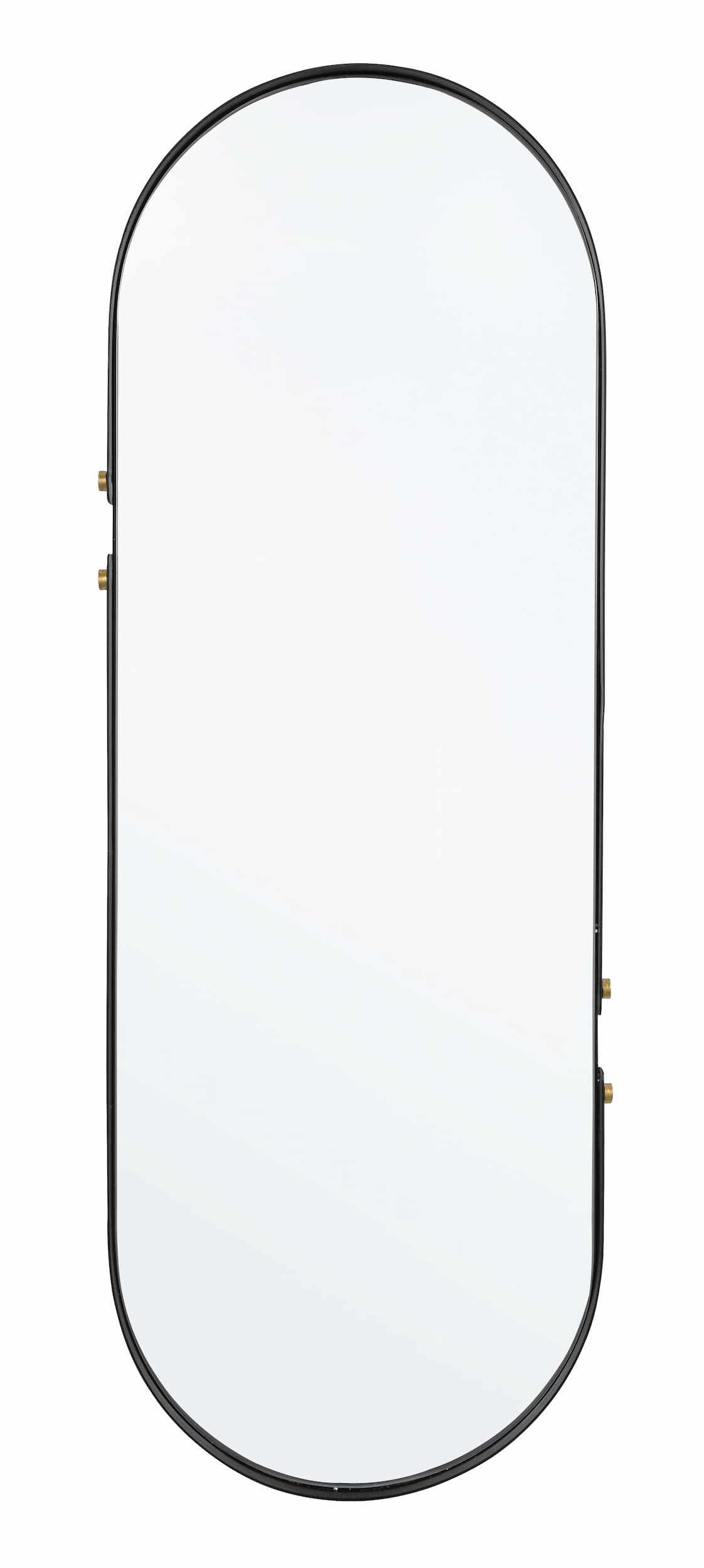 Oglinda decorativa cu rama metalica, Zeina Oval Negru, l38xH110 cm