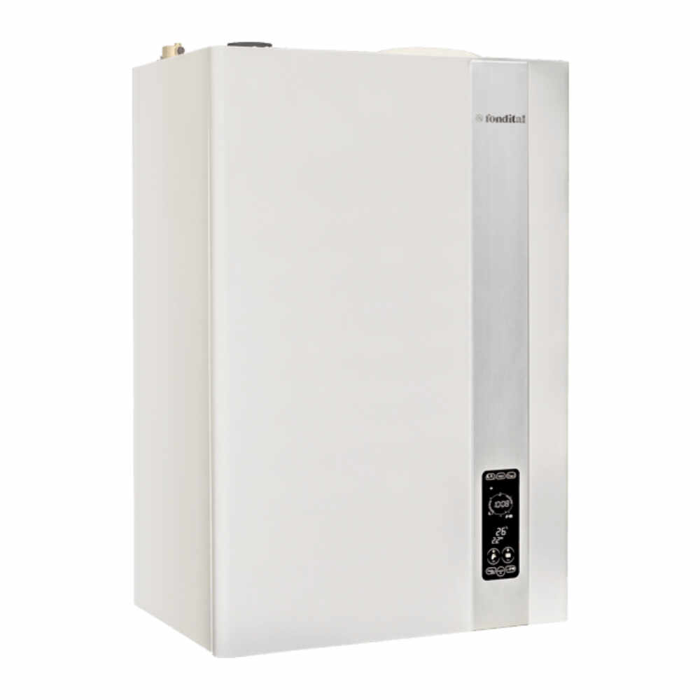 Centrala termica FONDITAL Itaca KB 24 kW in condensare, clasa A, alb + kit evacuare inclus