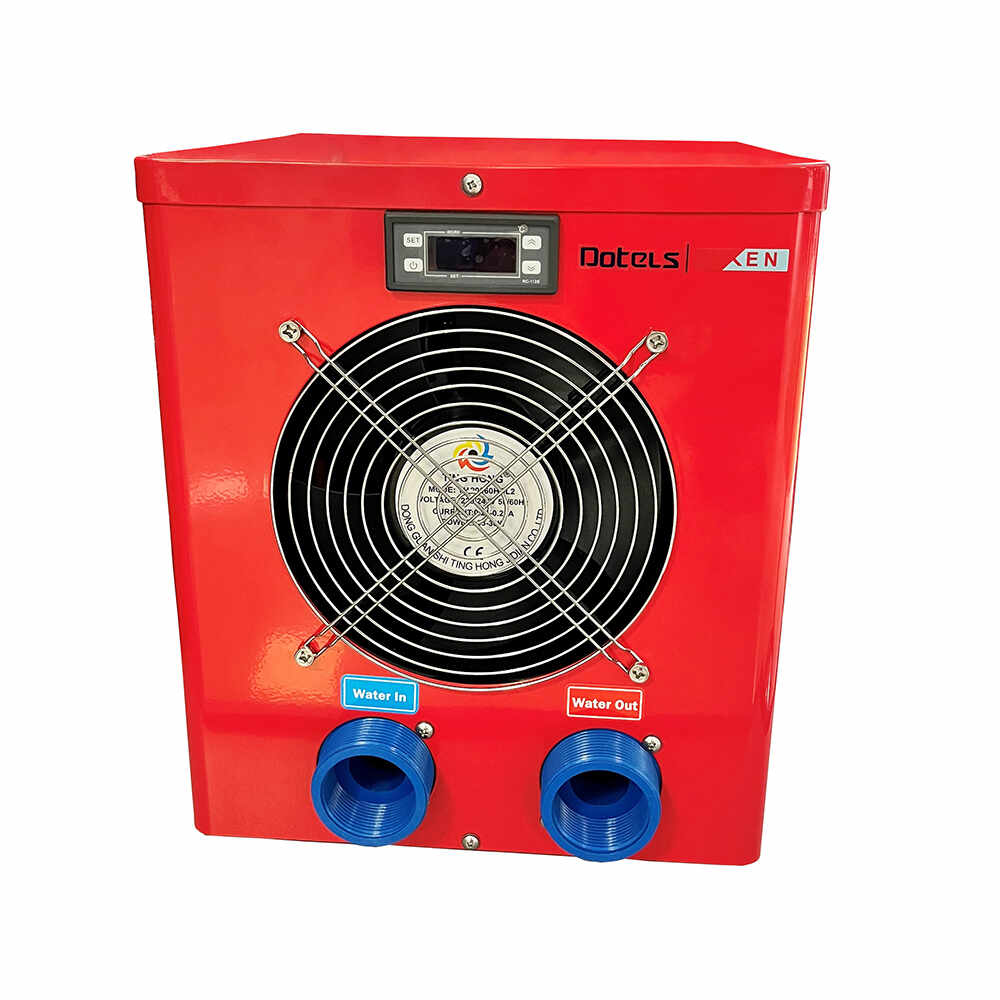 Pompa de caldura pentru piscine Dotels, 3 kW, ultra-compacta, debit 2 m³/h, IPX4, Rosu