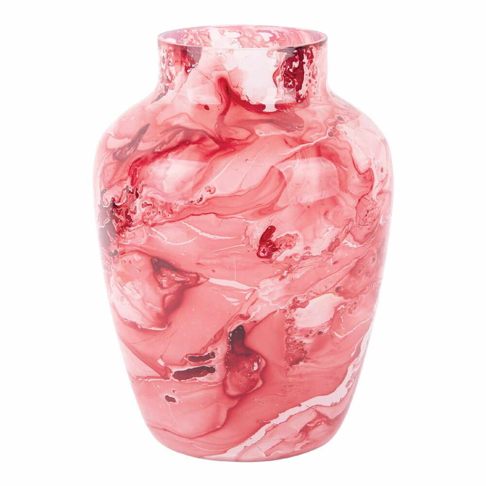 Vază roșu-deschis din sticlă Blended – PT LIVING