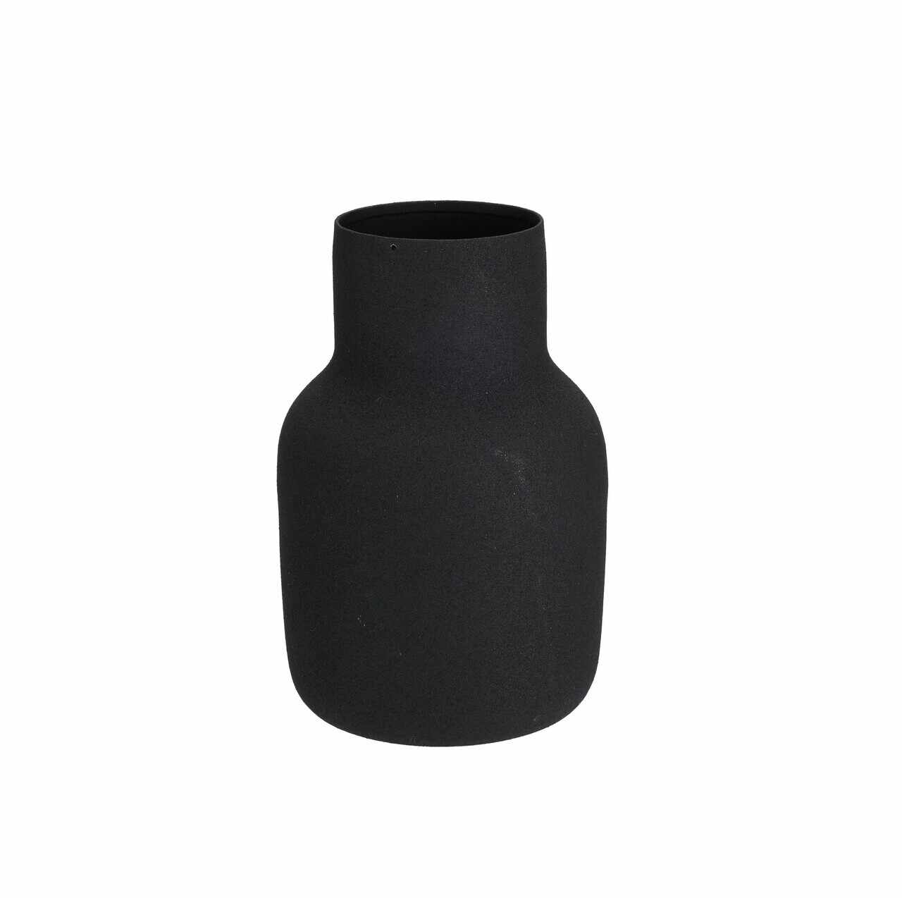 Vaza decorativa Shape v1, 11x11x17 cm, fier, negru