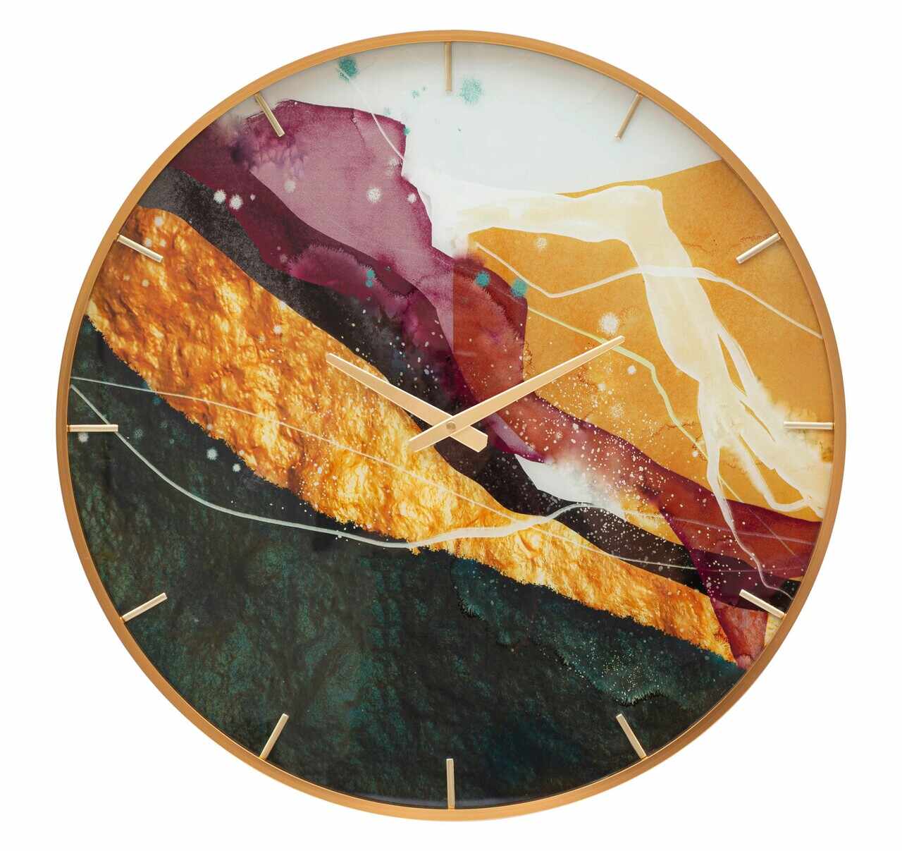 Ceas de perete, Mity, Mauro Ferretti, Ø60 cm, sticla/MDF/metal, multicolor