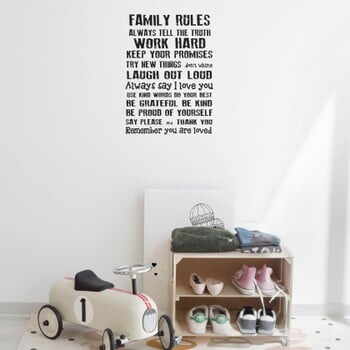 Autocolant de perete Really Nice Things Family Rules, 60 x 40 cm