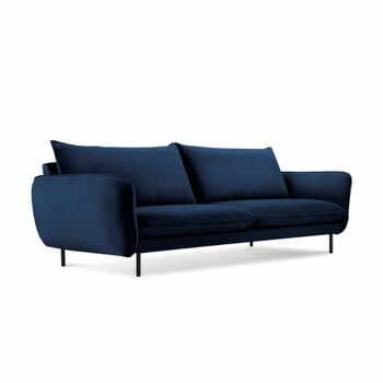 Canapea elegantă cu 3 locuri Cosmopolitan Design Vienna, albastru închis