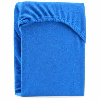Cearșaf elastic pentru pat dublu AmeliaHome Ruby Blue, 180-200 x 200 cm, albastru