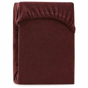 Cearșaf elastic pentru pat dublu AmeliaHome Ruby Brown, 200-220 x 200 cm, maro