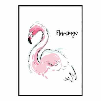 Poster DecoKing Flamingo Aquarelle, 100 x 70 cm