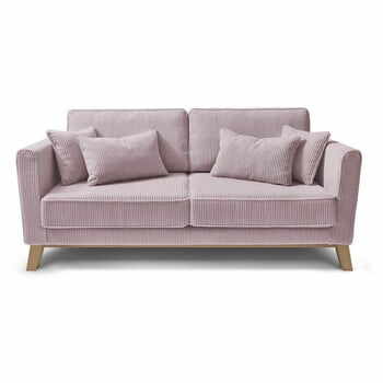 Canapea cu 3 locuri Bobochic Paris DOBLO, roz deschis