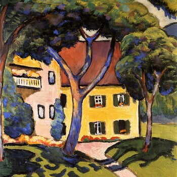 Reproducere tablou August Macke - House in a Landscape, 60 x 60 cm