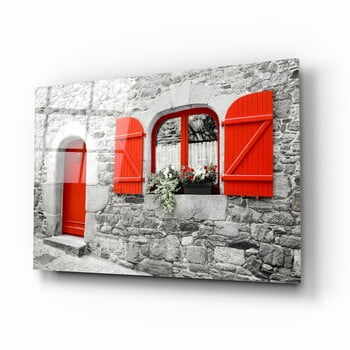 Tablou din sticlă Insigne Red Door and Window