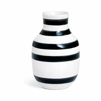 Vază din ceramică Kähler Design Omaggio, înălțime 12,5 cm, negru - alb
