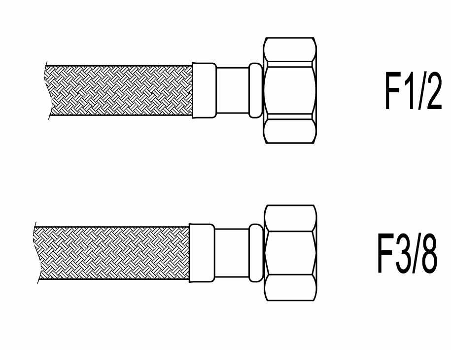 Racord flexibil apa i-i, F1/2"x F3/8", 100 cm Techman PWS87