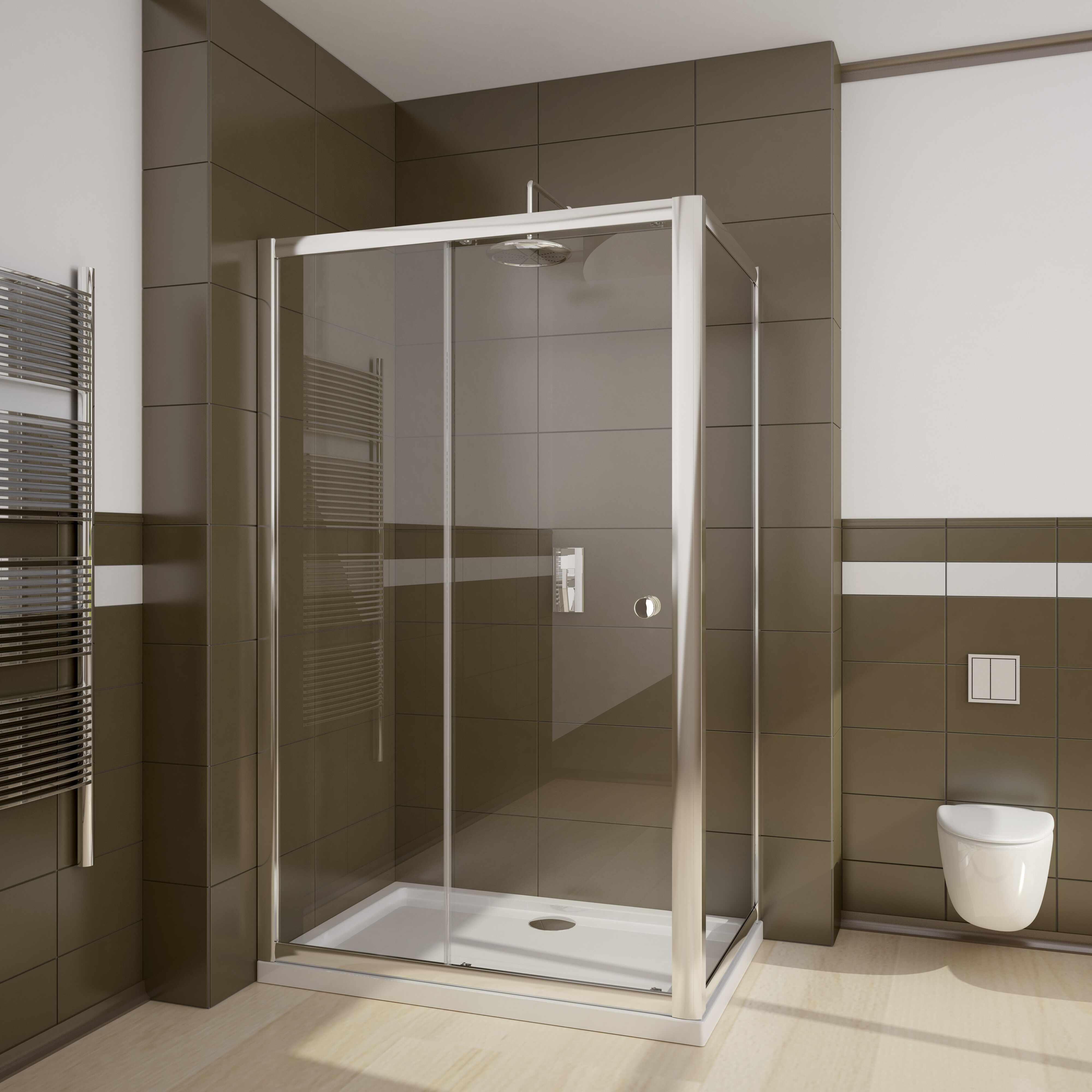 Cabina dreptunghiulara Radaway Premium 100x90 complet echipata cu cadita si sifon