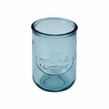 Pahar din sticlă reciclată Ego Dekor Water, 0,4 l, albastru închis