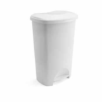 Coș de gunoi cu pedală și capac Addis, 41 x 33 x 62,5 cm, alb