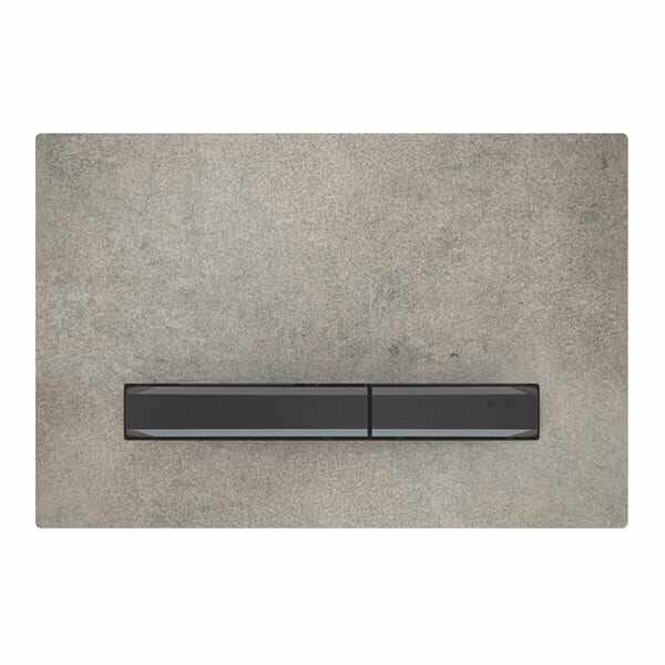 Clapeta de actionare Geberit Sigma 50 aspect beton butoane negru mat