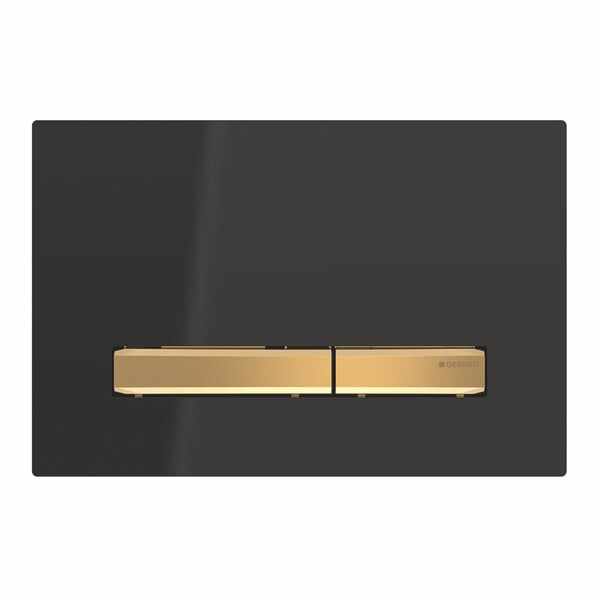Clapeta de actionare Geberit Sigma 50 negru butoane aurii
