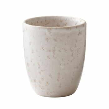 Cană din gresie ceramică pentru espresso Bitz Basics Matte Cream, 100 ml, crem