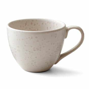Ceașcă din gresie ceramică pentru ceai Bitz Basics Matte Cream, 460 ml, crem