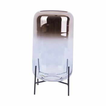Vază din sticlă PT LIVING Silver Fade, înălțime 29 cm