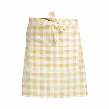 Șorț textil Linen Couture Delantal de Lino Yellow Vichy