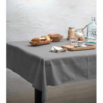 Față de masă Linen Couture Cool Grey, 140 x 200 cm
