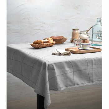 Față de masă Linen Couture Grey Lines, 140 x 200 cm