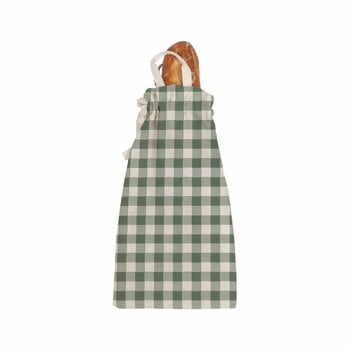 Sacoșă textilă pentru pâine Linen Couture Linen Bread Bag Green Vichy